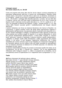 I bisogni umani De rerum natura II, vv. 20