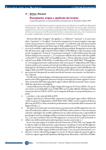Risorgimento: origine e significato del termine