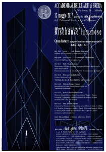 del Palazzo di Brera si terrà l`incontro: Open lecture