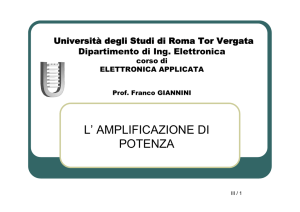 L` AMPLIFICAZIONE DI POTENZA