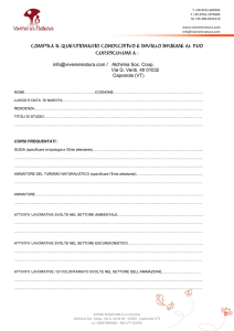 compila il questionario conoscitivo e invialo insieme al tuo