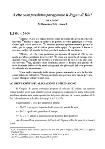 A che cosa possiamo paragonare il Regno di Dio?