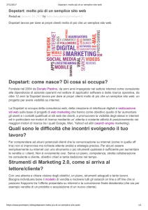 Dopstart: come nasce? Di cosa si occupa? Quali sono le difficoltà