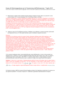 Secondo Parziale di Elettromagnetismo per la Trasmissione dell