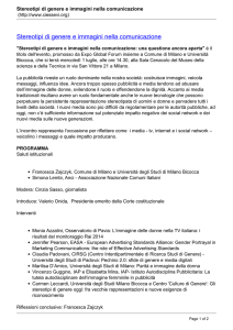 Stereotipi di genere e immagini nella comunicazione