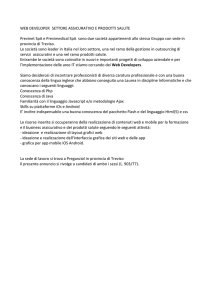Web Developer Settore assicurativo e Prodotti Salute