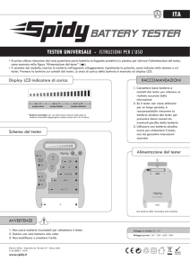 TESTER UNIVERSALE - ISTRUZIONI PER L`USO