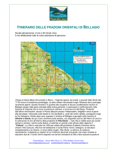 ITINERARIO DELLE FRAZIONI ORIENTALI DI BELLAGIO