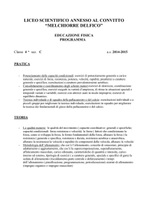 Scienze motorie e sportive - Convitto Nazionale Melchiorre Delfico