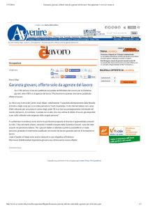 Garanzia giovani, offerte solo da agenzie del lavoro