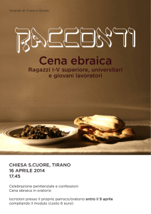Cena ebraica - Oratorio S.Cuore