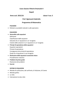 Esercizi - Liceo Classico Vittorio Emanuele II
