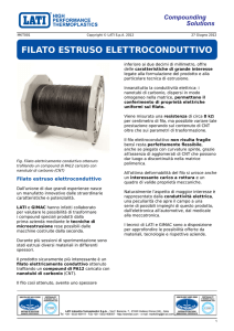 FILATO ESTRUSO ELETTROCONDUTTIVO