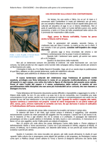 Roberto Nava – EDUCAZIONE – Una riflessione sulla grave crisi