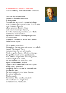 Il manifesto del Contadino Impazzito di Wendell Berry, poeta e