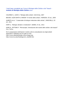 I testi base consigliati per Corso di Biologia della Cellula e dei