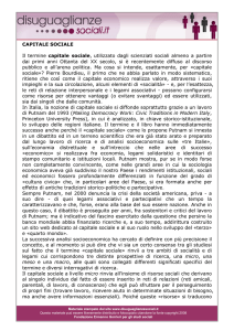 1 CAPITALE SOCIALE Il termine capitale sociale, utilizzato dagli