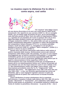 La musica copre la distanza fra le sfere