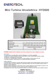 Mini Turbina Idroelettrica HYD600 - ENERG