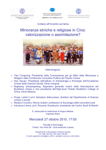 Minoranze etniche e religiose in Cina: valorizzazione o