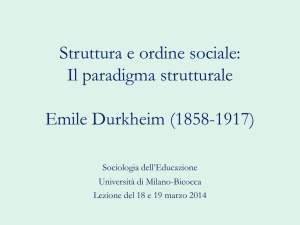 7 Struttura e ordine sociale - Dipartimento di Scienze Umane per