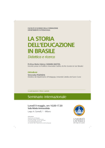 La storia delleducazione in Brasile - Università Cattolica del Sacro