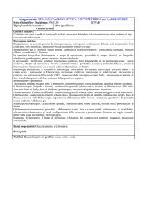 STRUMENTAZIONE OTTICA E OPTOMETRICA con LABORATORIO