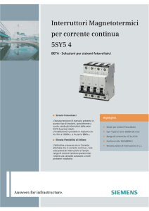 Interruttori Magnetotermici per corrente continua 5SY5 4