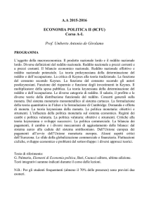 Economia politica II A-L 2015-16