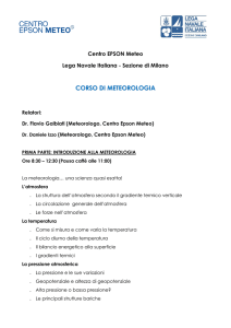 Programma Corso Meteorologia Lega Navale