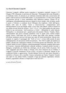 La vita di Giacomo Leopardi