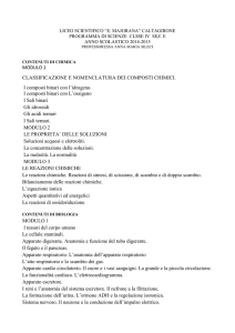 MODULO 1 CLASSIFICAZIONE E NOMENCLATURA DEI