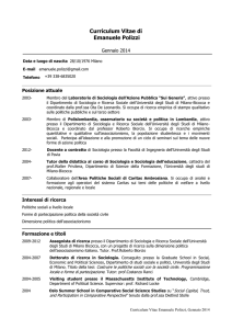 Scarica Pdf Cv - Dipartimento di Sociologia e Ricerca Sociale