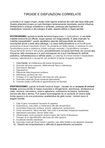 TIROIDE E DISFUNZIONI CORRELATE