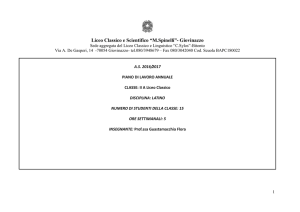Lingua e cultura latina - Liceo Classico "Carmine Sylos"
