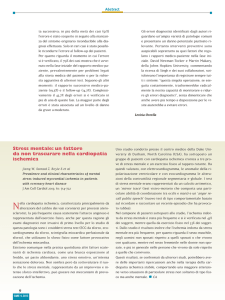 Stress mentale: un fattore da non trascurare nella cardiopatia