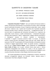 QUARTETTO DI SASSOFONI F.SALIME CURRICULUM