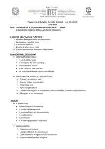Programma di Discipline turistico aziendali