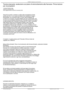 Tecnica bancaria: anatocismo sul piano di ammortamento alla