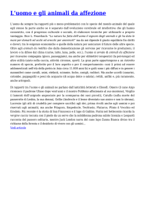 L`uomo e gli animali da affezione