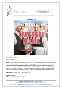 Cameriere di Sala - Provincia di Brindisi