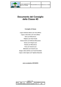 4 D - Liceo Vittorini