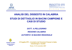 analisi del dissesto in calabria studi di dettaglio in bacini