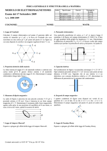 MODULO DI ELETTROMAGNETISMO Esame del 17