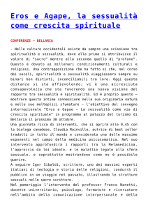 Eros e Agape, la sessualità come crescita spirituale