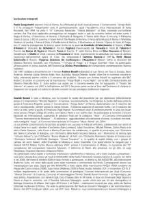 Curriculum interpreti Paola Sanguinetti soprano lirico di Parma, ha