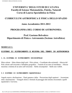 Astronomianovità! - Dipartimento di Fisica e Astronomia and
