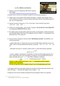 La gaussiana con Excel