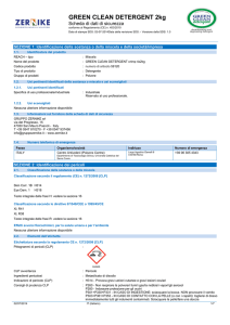 scheda di sicurezza gr detergent
