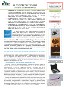 LA TENSIONE SUPERFICIALE